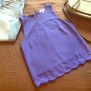 Blue Sleeveless Blouse